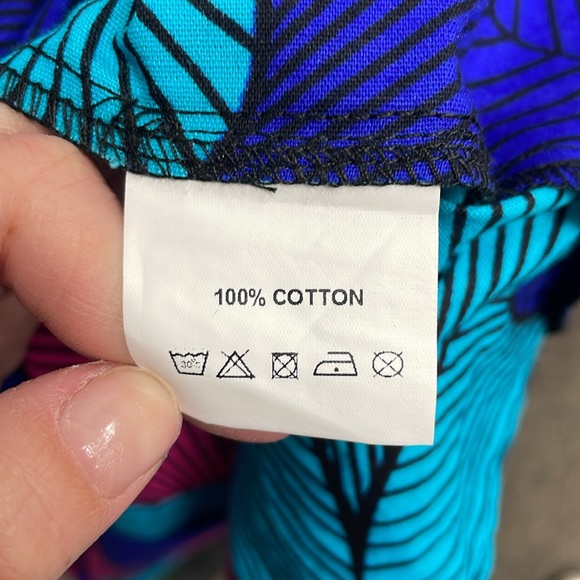 Mae Otti MOREMI AFRICAN PRINT BUTTON DOWN DRESS Sz M - Picture 4 of 7